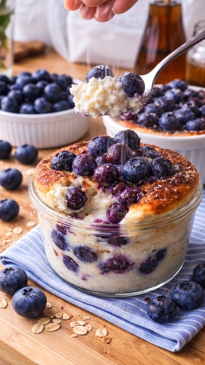 mediterranean_recipes__ 게시물 이미지: Baked Cottage Cheese Blueberry Breakfast...
