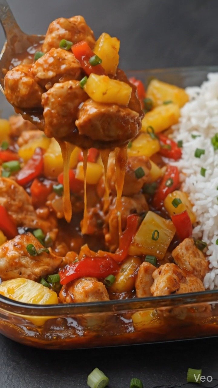 mediterranean_recipes__ 게시물 이미지: Sweet & Spicy Chicken Pineapple Stir-Fry
Juicy...