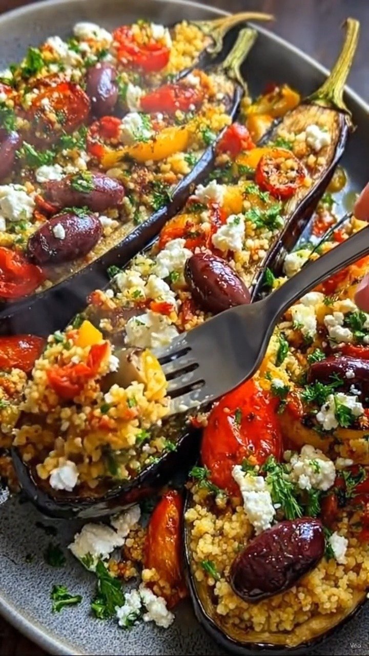 mediterranean_recipes__ 게시물 이미지: Mediterranean Stuffed Eggplant with...