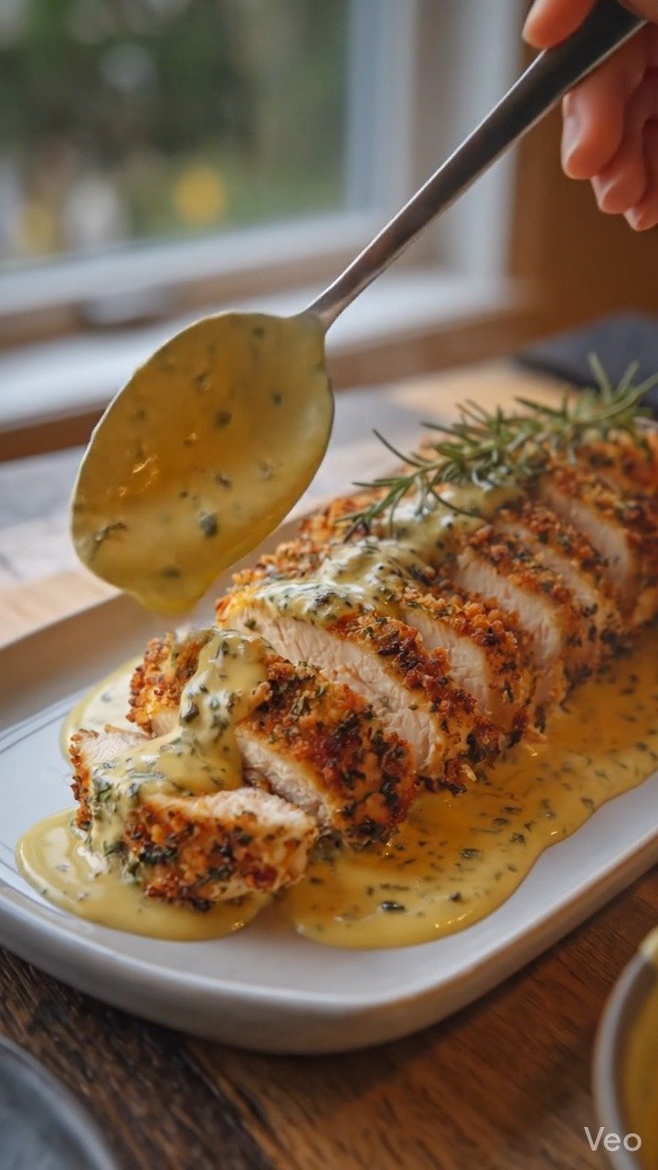 mediterranean_recipes__ 게시물 이미지: Herb-Crusted Chicken Breast with Creamy Dijon...