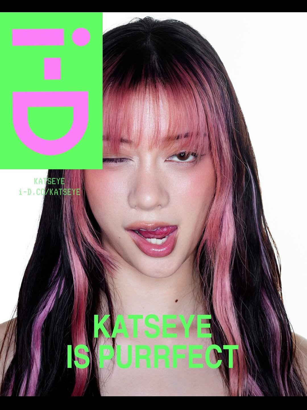 Photo by MEGAN MEIYOK SKIENDIEL on October 02, 2025. May be an image of one or more people, makeup, hair, poster, magazine and text that says 'KATSEYE -D.CO/KATSEYE orades KATSEYE IS PURRFECT'.