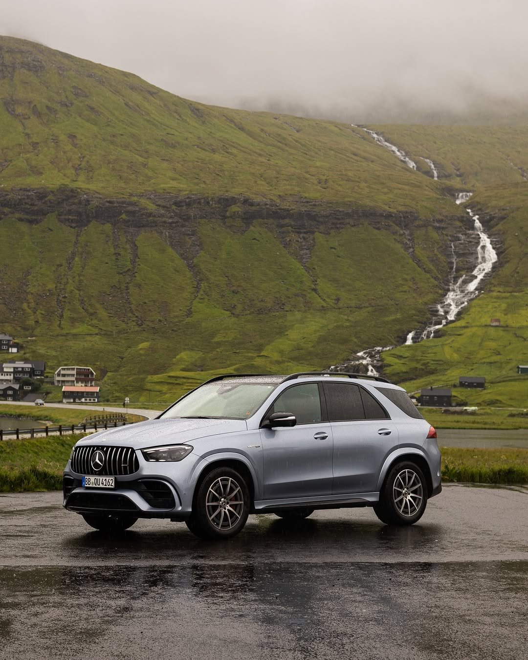 Photo by Mercedes-AMG on December 13, 2025. May be an image of jeep, car, wheel, minivan, road and text.