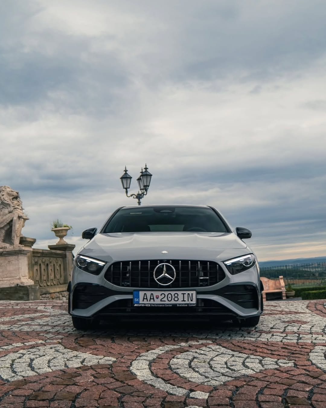 Photo by Mercedes-AMG on November 04, 2025. May be an image of car, road and text.