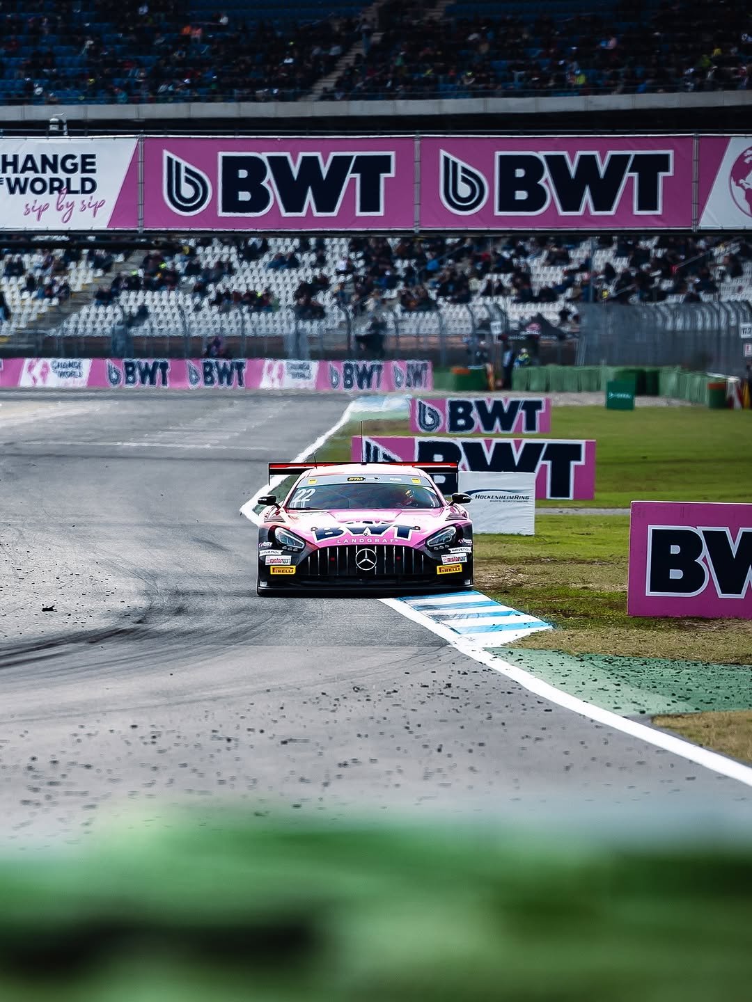 Photo shared by Mercedes-AMG Motorsport on October 03, 2025 tagging @dtm.official, @hockenheimring, @luggiauer, @bwtglobal, @landgraf_group, and @adidasmotorsport. May be an image of racing vehicles, race car and text.