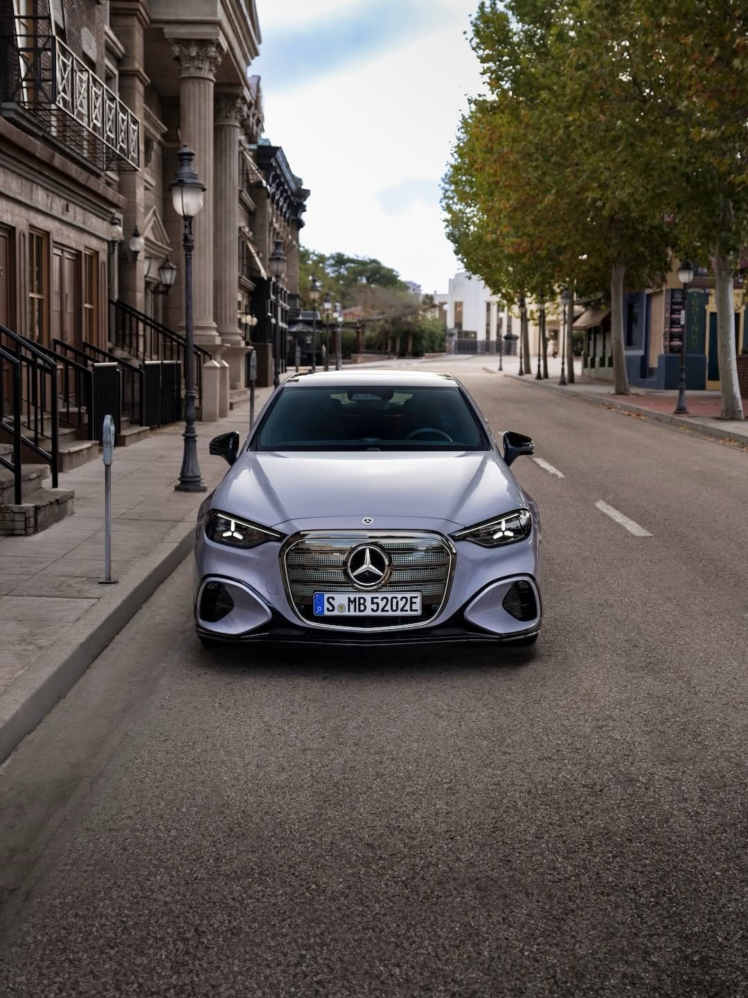 Photo by Mercedes-Benz on April 20, 2026. May be an image of sedan, wheel, road and text.