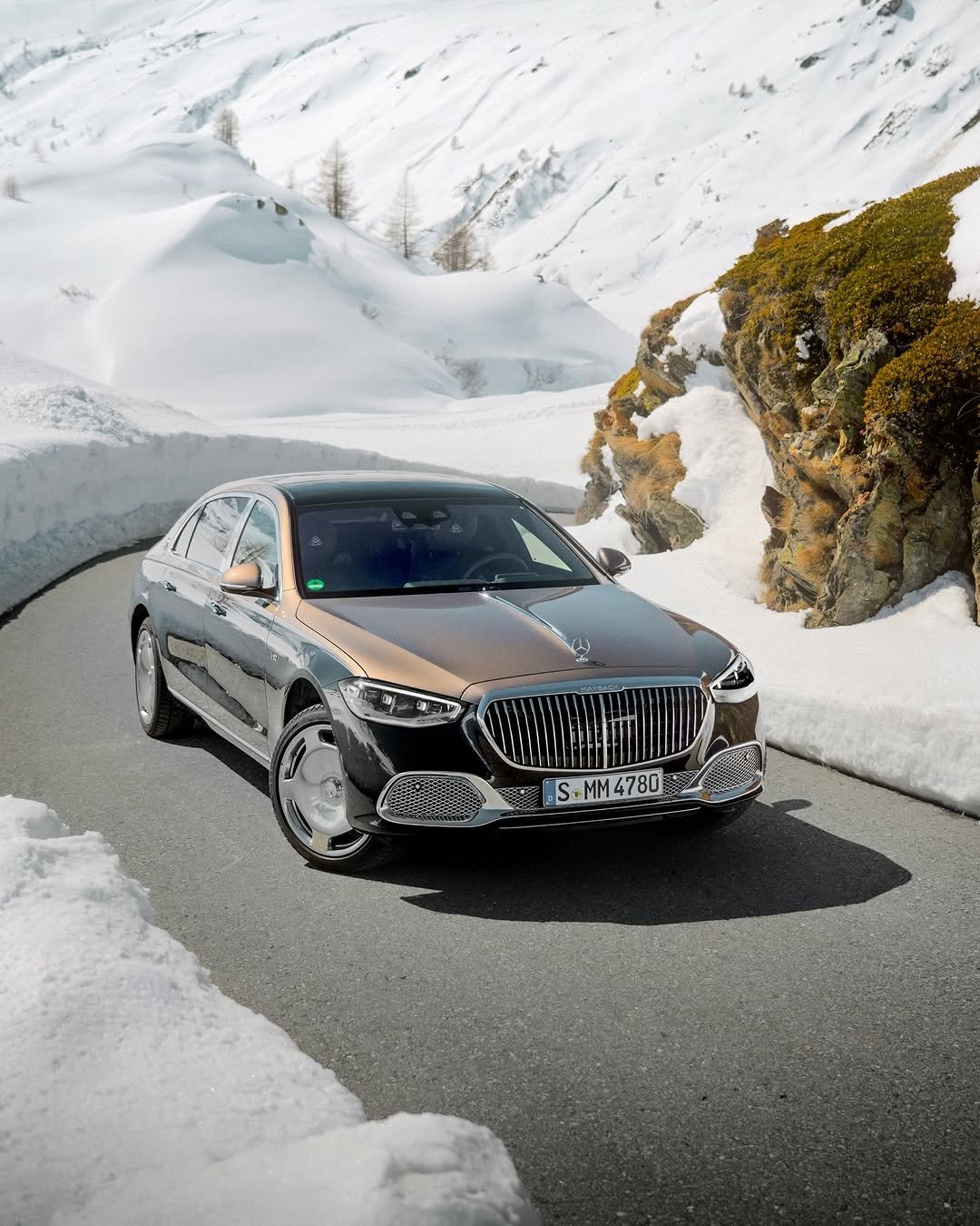 Photo by Mercedes-Maybach on December 07, 2025. May be an image of wheel, sedan and road.