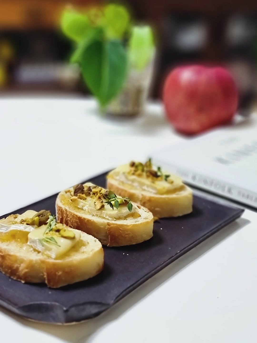 Photo by merry J on November 11, 2025. May be an image of baguette, apple, toast and text.