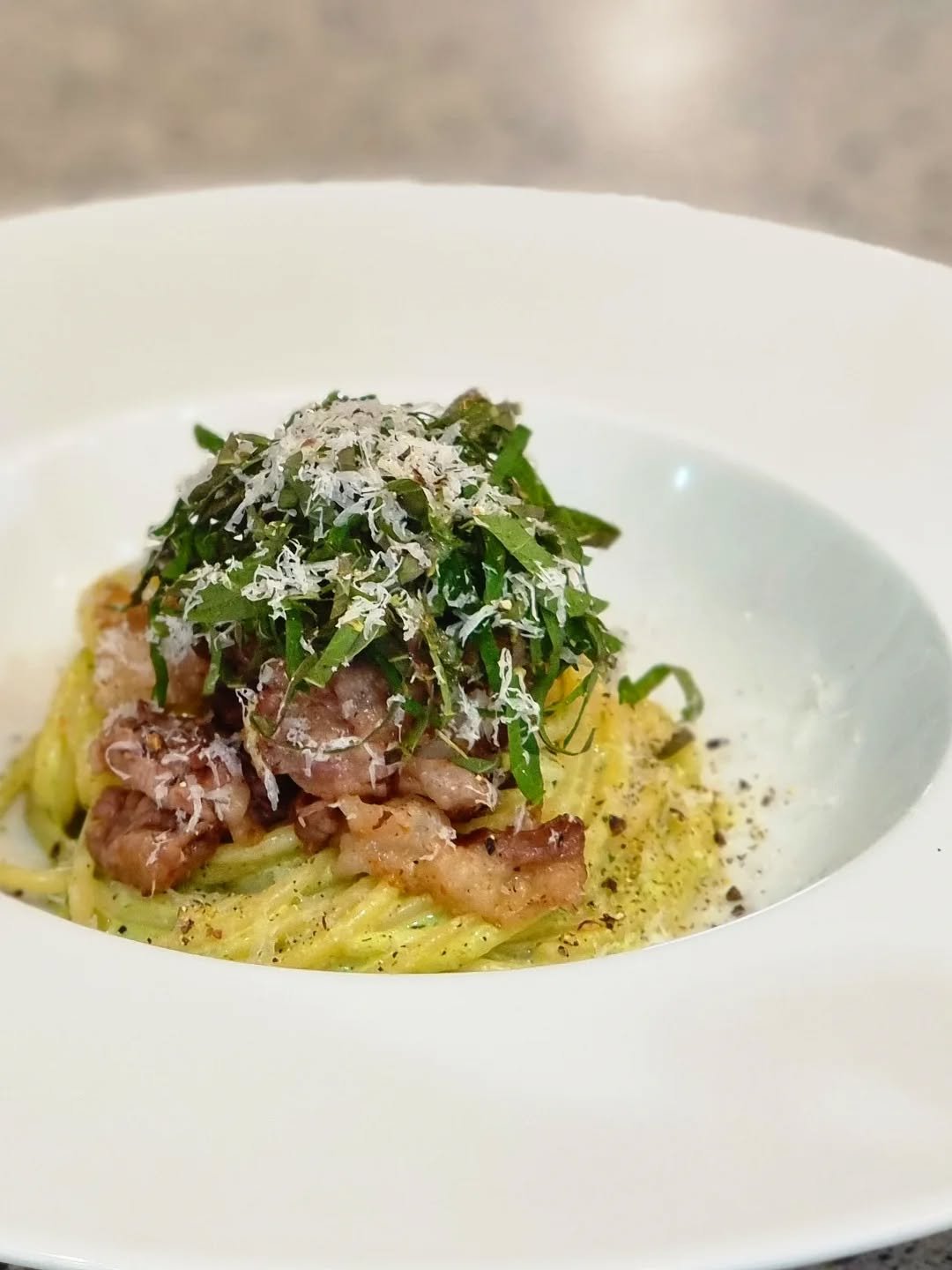 Photo by merry J on November 05, 2025. May be an image of pasta, spaghetti and text.