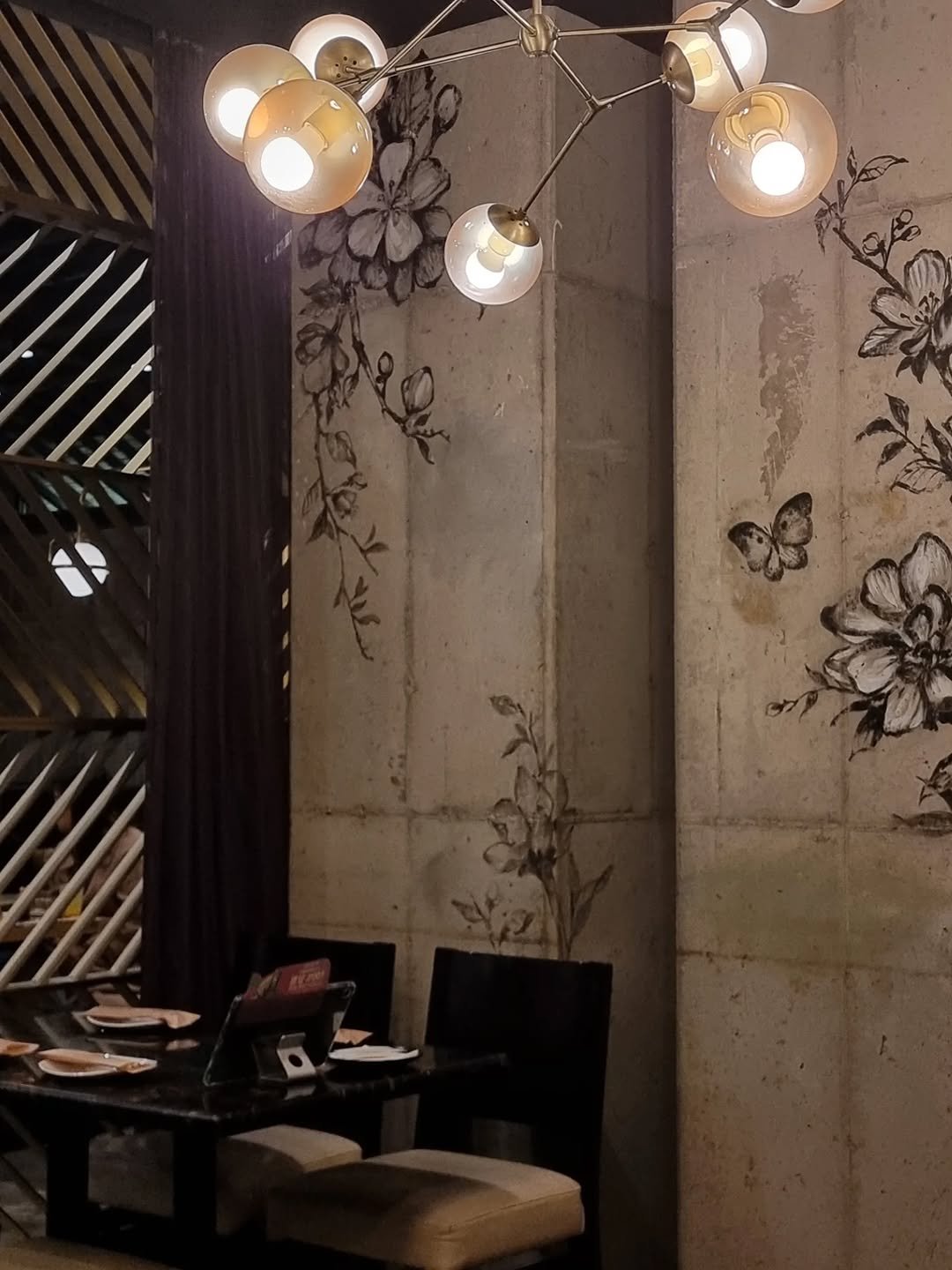 Photo by merry J on February 12, 2026. May be an image of lighting, lantern, lamp shade, chandelier, indoors and text.