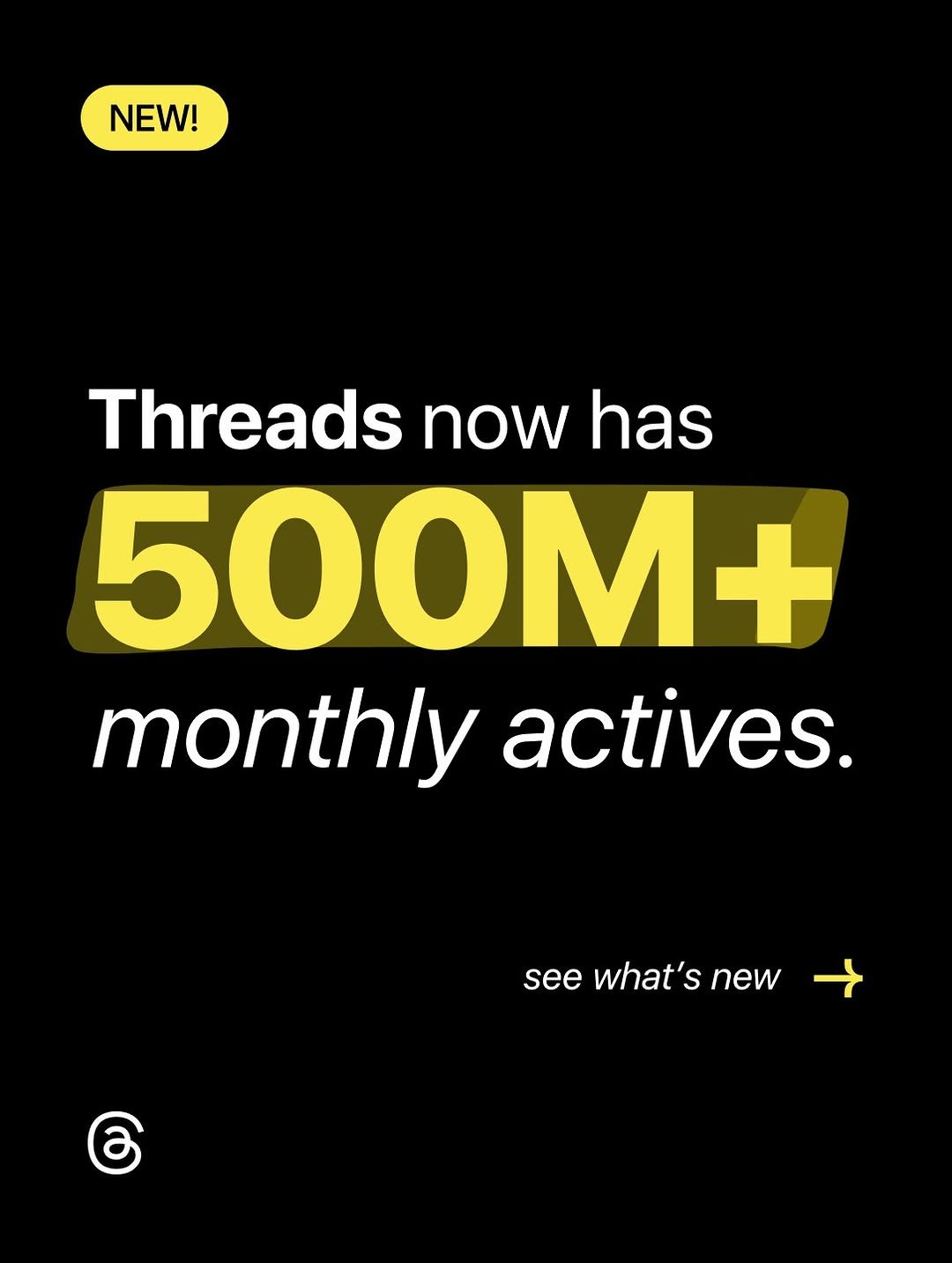 metanewsroom 게시물 이미지: There are now 500 million monthly actives on...