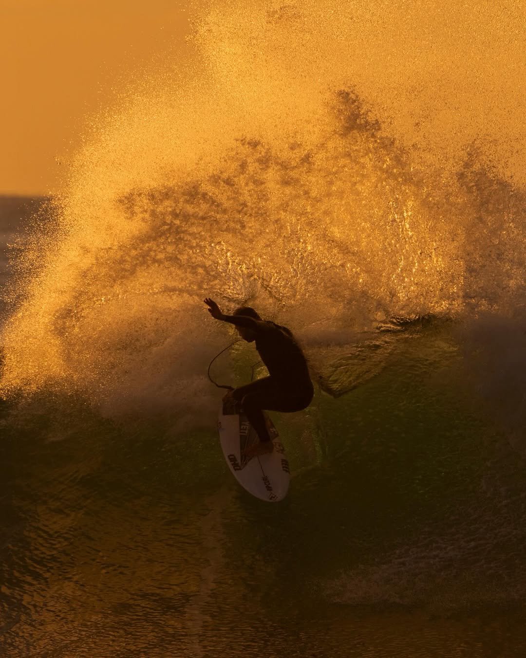 Photo shared by FCS on March 30, 2026 tagging @mfanno. May be an image of surfboard, wetsuit, water and text.