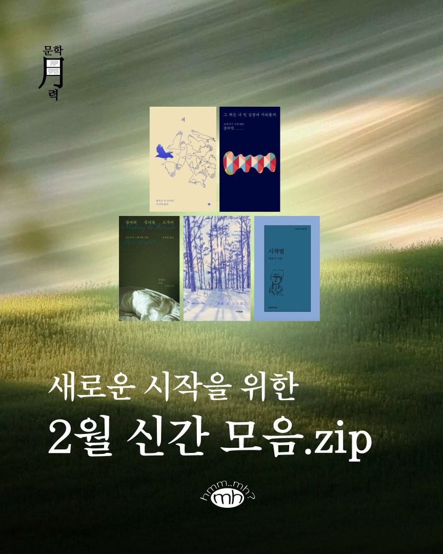 Photo shared by 뉴스레터 ㅁㅎ(mh) on March 04, 2026 tagging @moonji_books, @gyoyu_books, @hdmhbook, @_booksloveyou, and @tilde.dot. May be an image of book and text that says '門 ትችና መንናታ። 새로운 시작을 위한 2월 신간 모음. a.zip zip የጠው mh'.