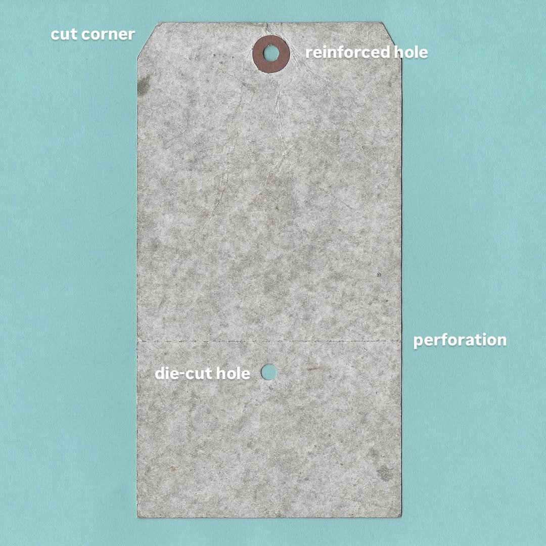 Photo by Micah Lexier on September 17, 2025. May be an image of carpet, bathmat, scraper and text that says 'cutcorner cut corner reinforcedhole hole die-cuthole die- die-cut cut hole perforation'.