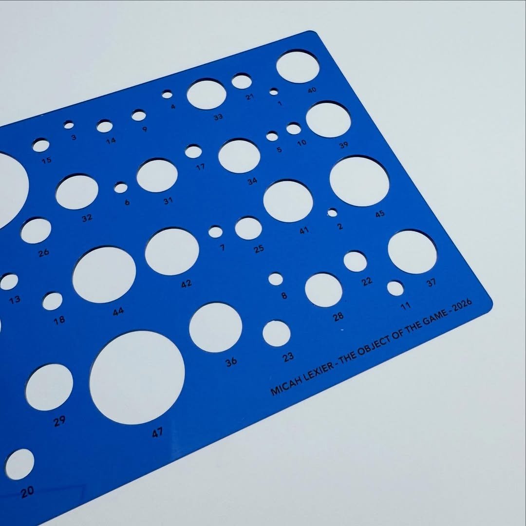 Photo by Micah Lexier on April 23, 2026. May be an image of text that says 'OFTHEGAME- HEOBJECTOFTHEGAME-2 OFTHE GAME 2026 OB. JECT MICAHLEXIER MICAHLEXIER-THEOBJ 23 LEXIER- THE MICAH'.