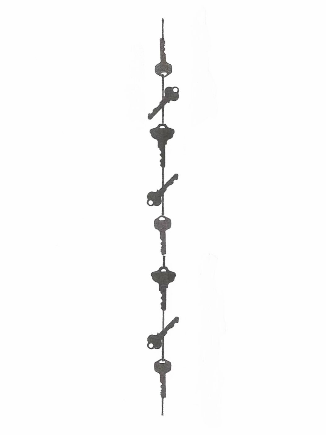 Photo by Micah Lexier on September 16, 2025. May be a black-and-white image of sword, telephone pole and text.