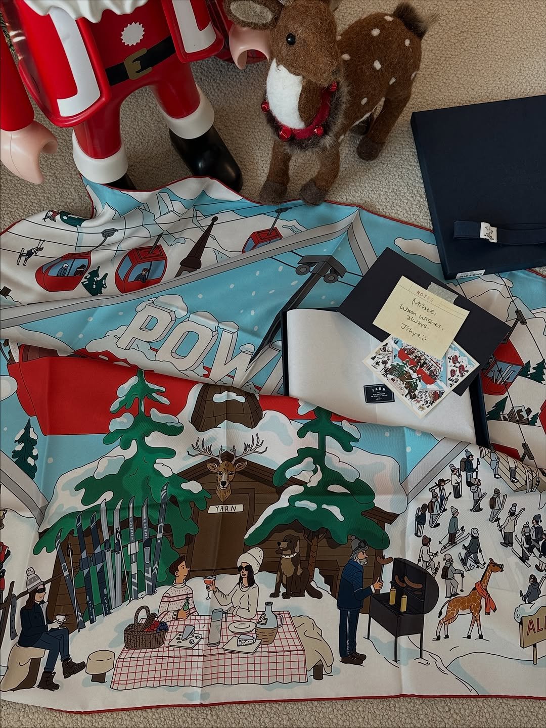 Photo shared by 김미희 on December 14, 2025 tagging @oink_j. May be an image of gingerbread cookie, Christmas stocking, snowman and text.