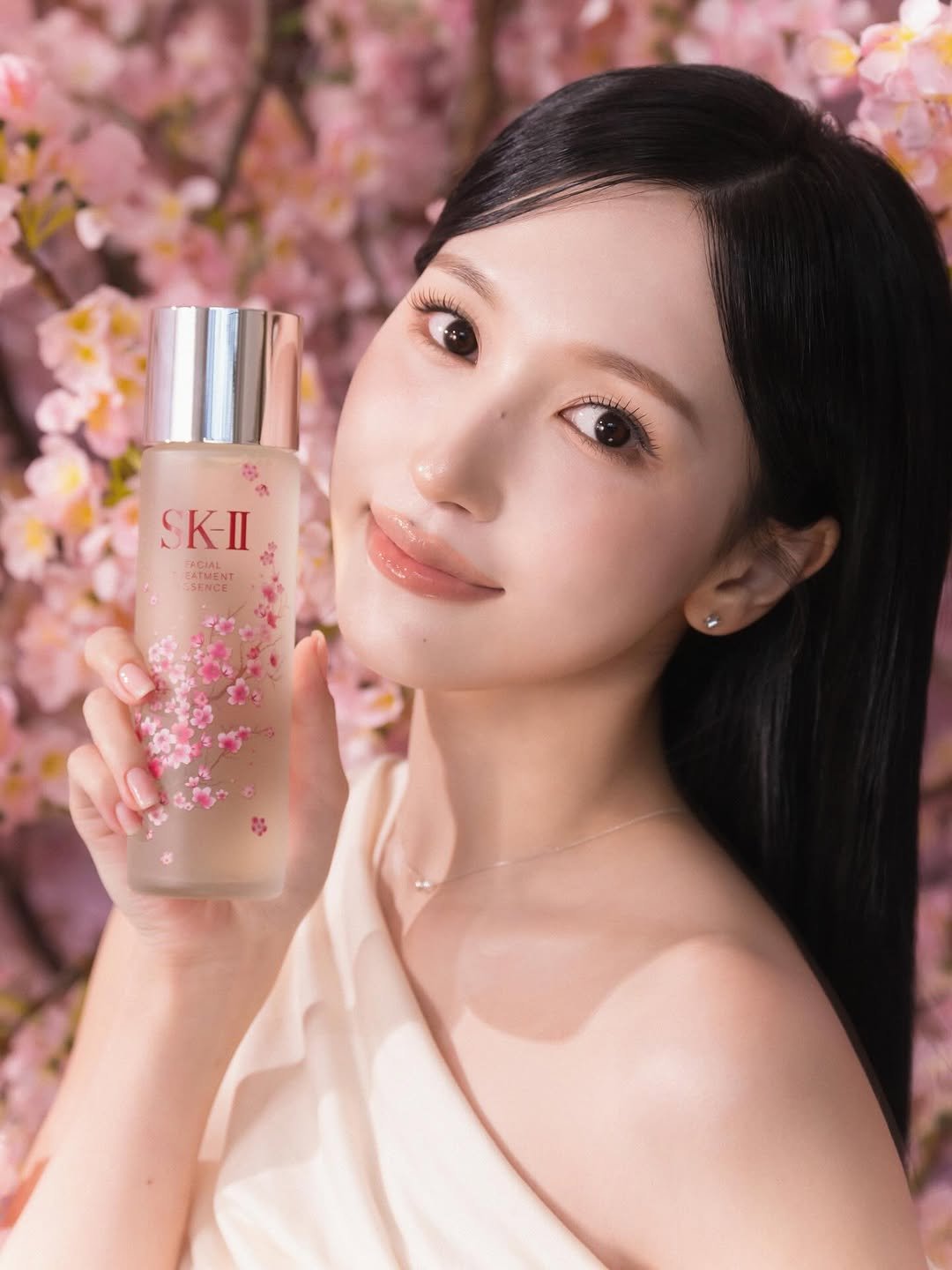 Photo shared by SK-II Japan on February 27, 2026 tagging @skii, and @mina_sr_my. May be an image of hair product and text that says 'SK-II FACIAL SSENCE EATWENT SENCE'.