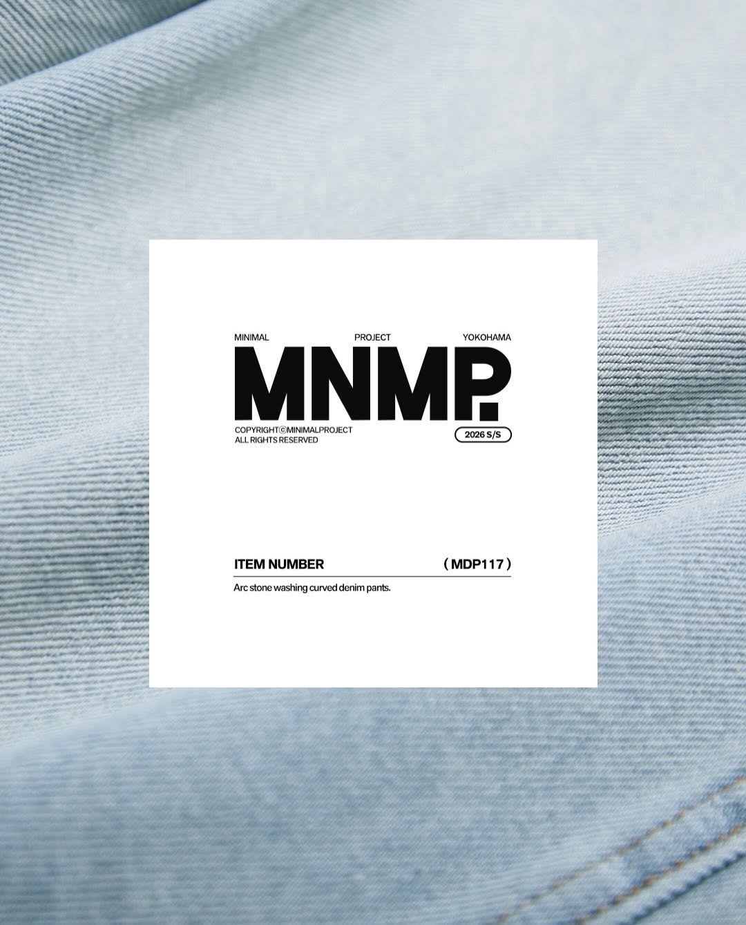 minimalproject_official 게시물 이미지: ARC STONE WASHING CURVED DENIM PANTS...