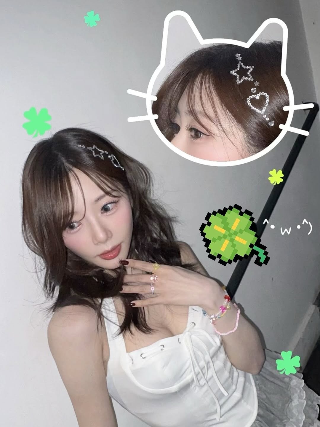 Photo by 드림캐쳐 지유 on August 15, 2025. May be an image of 2 people, hair and text.