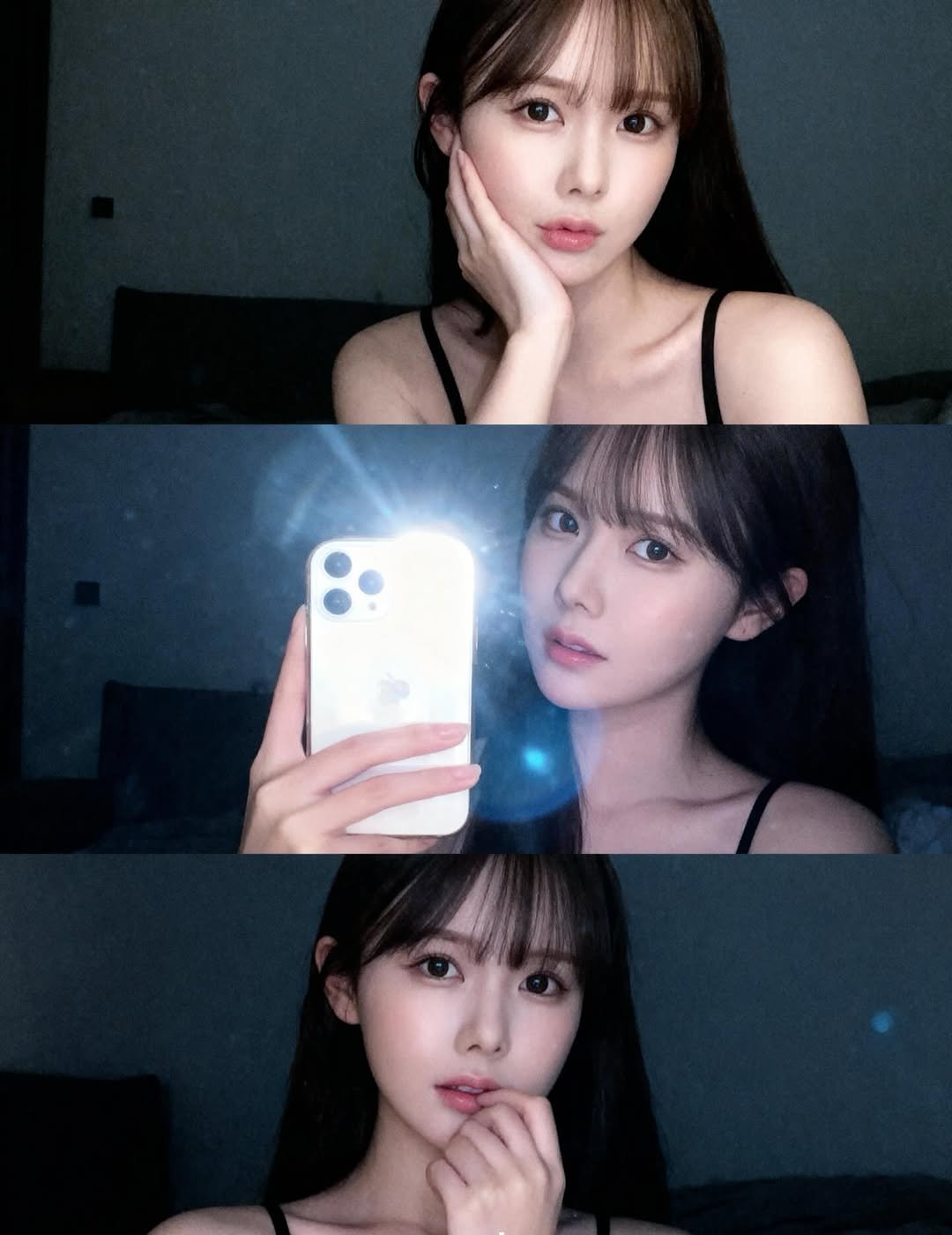 Photo by miru🕊 미루/小咪 on January 12, 2026. May be a selfie of one or more people, hair, mirror, top and text.