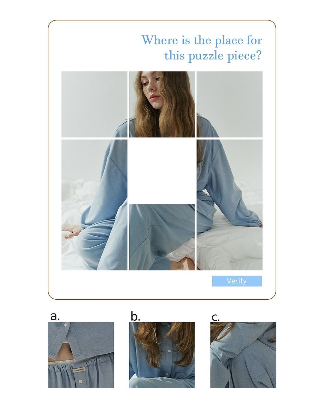 Photo by Mistic Moon (미스틱문) on October 02, 2025. May be an image of 3 people, sleepwear, chemise and text that says 'Where is the place for thispuzzlepiece? this puzzle piece? a. a. Verify Verify'.