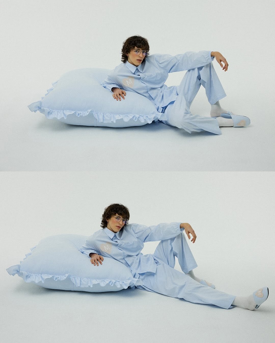 Photo by Mistic Moon (미스틱문) on January 12, 2026. May be an image of sleepwear, beanbag chair, bath robe and text.