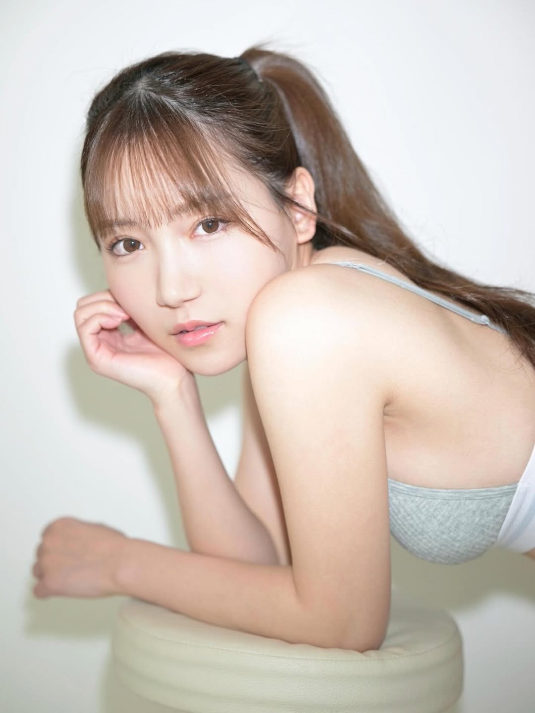 Photo by 三田　真鈴　Marin Mita on March 21, 2026. May be an image of one or more people, hair, bra and text.