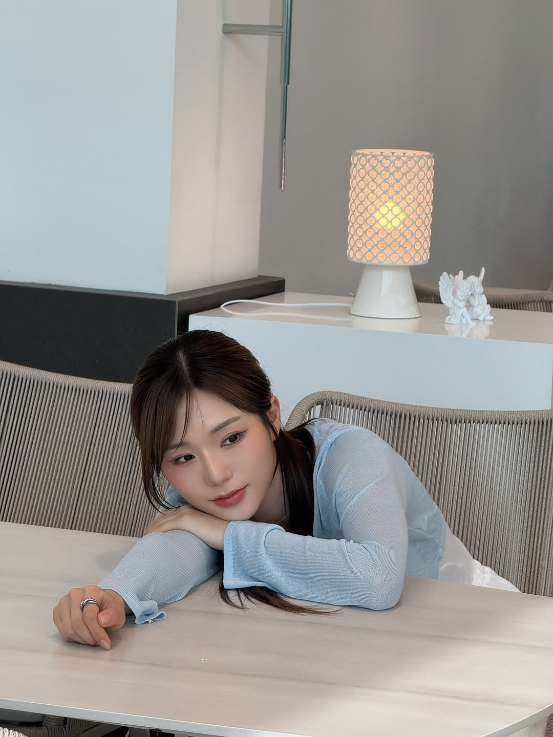 Photo by 미우 MIU on July 11, 2025. May be an image of 1 person, hair and text.