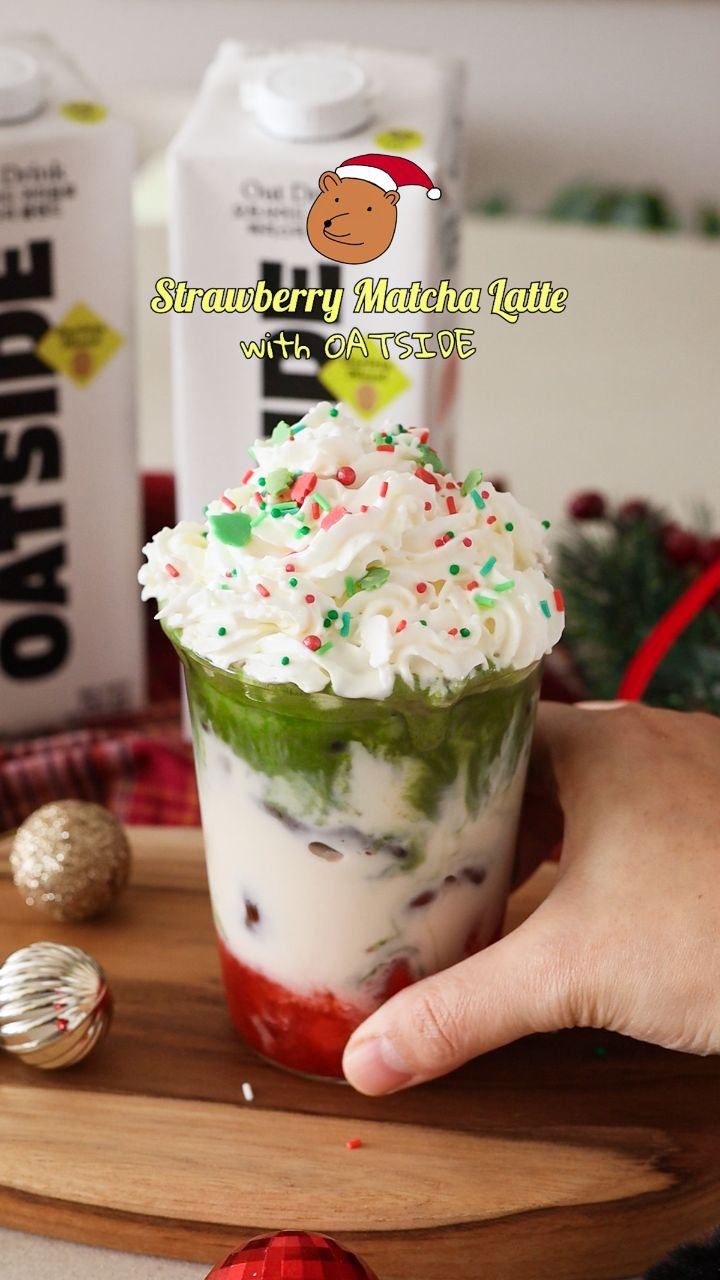 mm_fave 게시물 이미지: 크리스마스 음료 이걸로 종결!🎅✨️
광고 | 오트사이드 딸기 말차 트리...