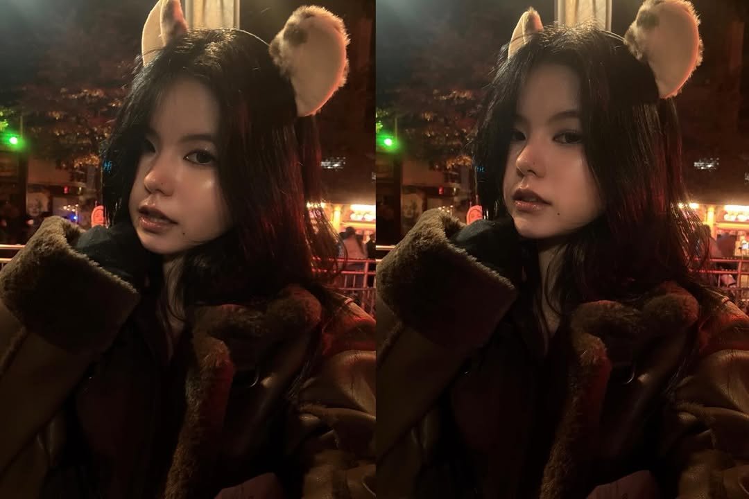 Photo by Hyebin Kim on November 28, 2025. May be an image of one or more people, hair, duffle coat, parka, fur and text.