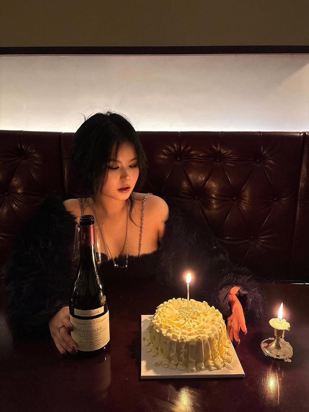 Photo shared by Hyebin Kim on January 16, 2026 tagging @diagonal.official, and @bunbarendo.cake. May be an image of candle and text.