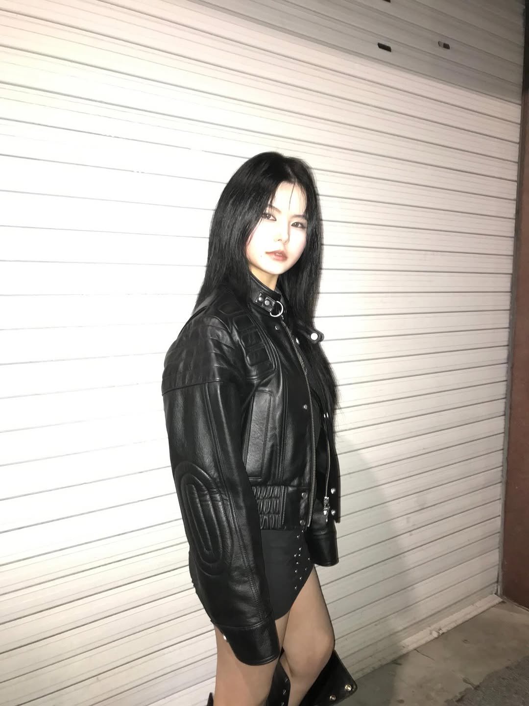 Photo by Hyebin Kim on December 19, 2025. May be an image of leather, costume, fishnet stockings and text.