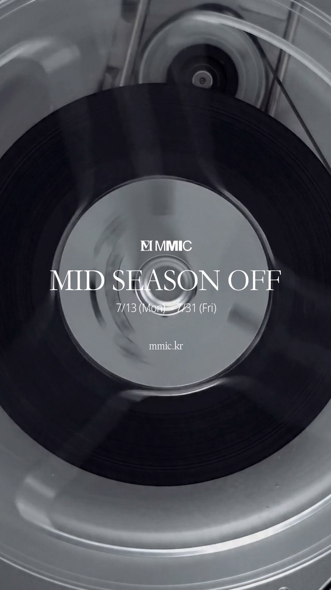 mmic_official 게시물 이미지: MID-SEASON OFF
07.13 — 07.31

SS26 시즌 오프가...