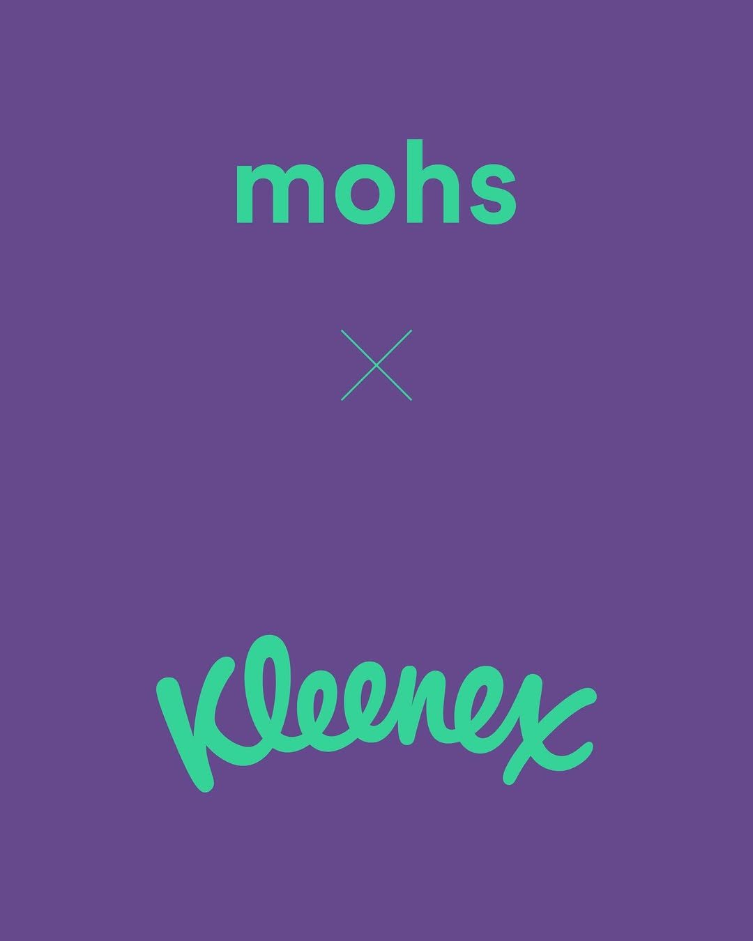 Photo shared by mohs on December 21, 2025 tagging @kleenex_kr. May be a graphic of poster and text that says 'mohs X Kleenex'.