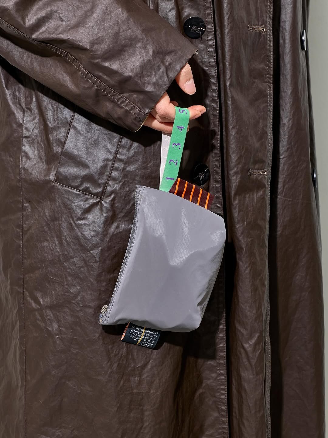 Photo by mohs on April 08, 2026. May be an image of duffle coat, tool bag, overcoat, raincoat, parka, umbrella and text.