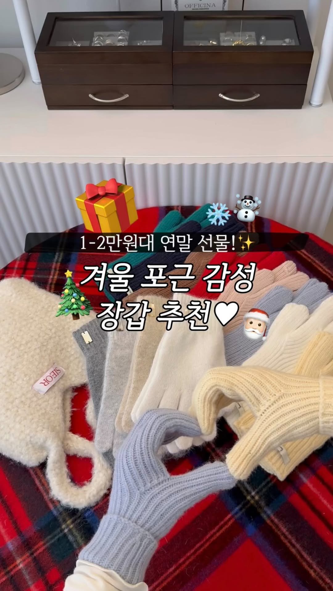 molie_look 게시물 이미지: 단독 최저가 기획전 1-2만원대 장갑 특집!🧤✨ 크리스마스 선물로 남친 & 가족...