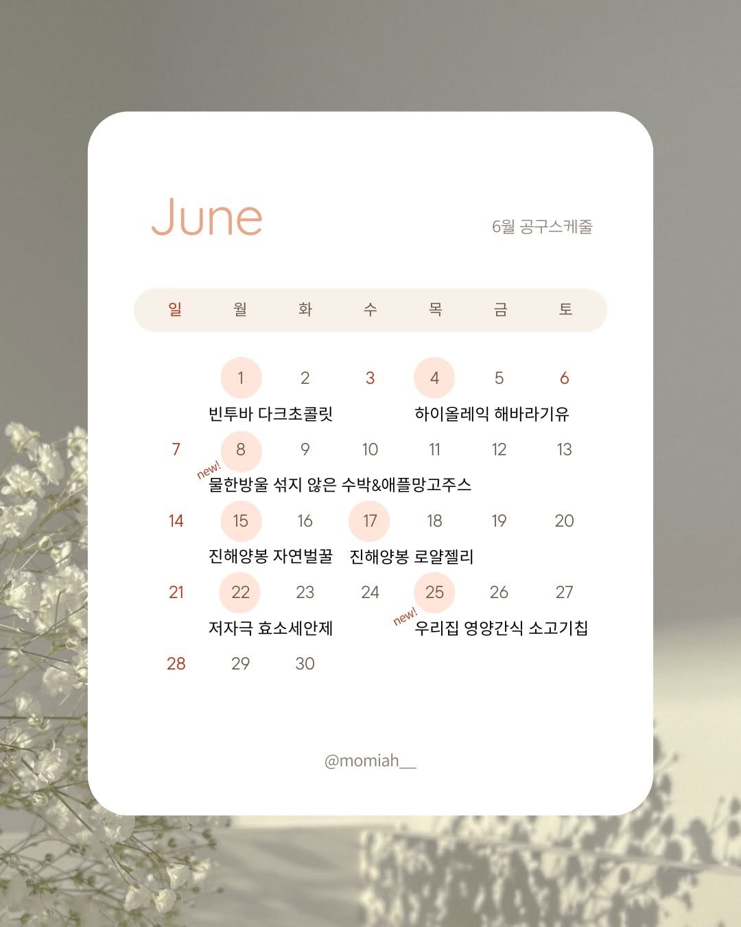 momiah__ 게시물 이미지: 기대되는 품목 댓글로 알려주시면 
추첨을 통해 쇼핑지원금...