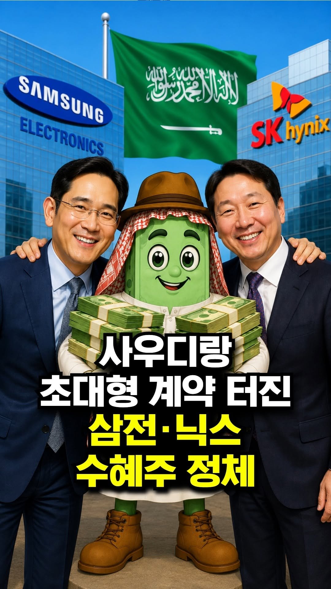 moneyhunter_kr 게시물 이미지: 사우디랑 초대형 계약 터진 삼전·닉스 수혜주 정체
