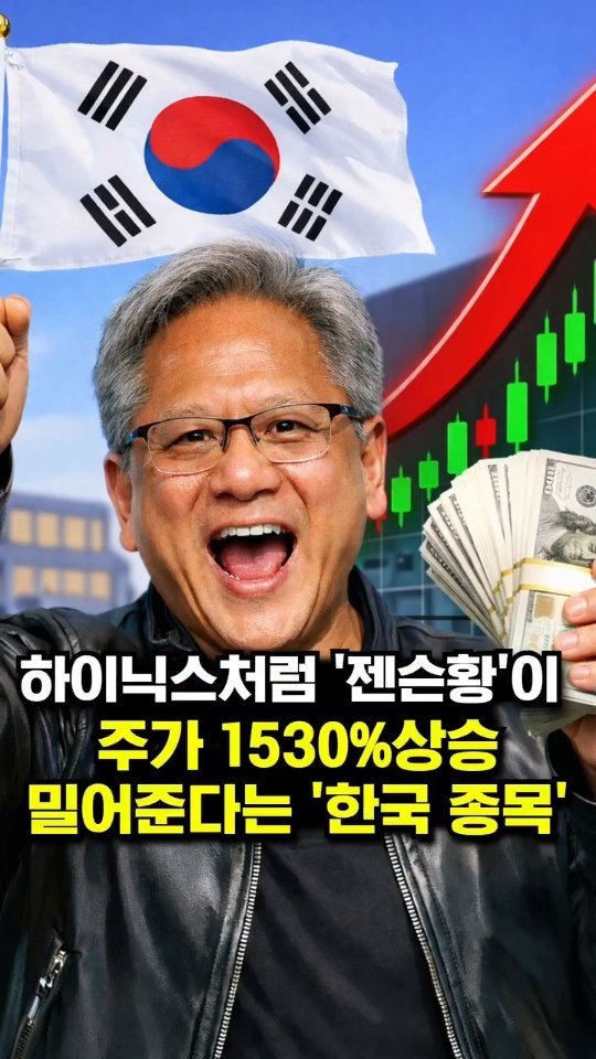 moneyhunter_kr 게시물 이미지: 하이닉스처럼 '젠슨황'이 주가 1530%상승 밀어준다는 '한국 종목'