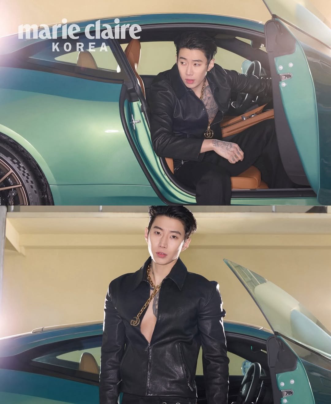 Photo by Jay Park (박재범) 🇰🇷 on February 22, 2026. May be an image of poster, jacket, top and text that says 'marie marieclaire claire KOREA'.