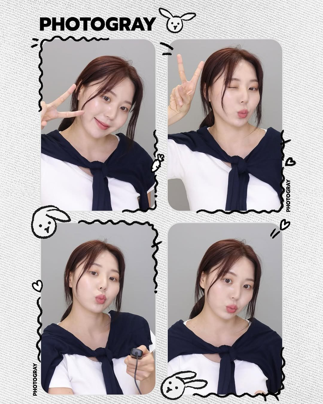 Photo by 모리녀 | 모든 걸 리뷰하는 여자 on July 17, 2025. May be an image of 4 people, hair, top and text that says 'PHOTOGRAY ٢ PHOTOGRAY'.