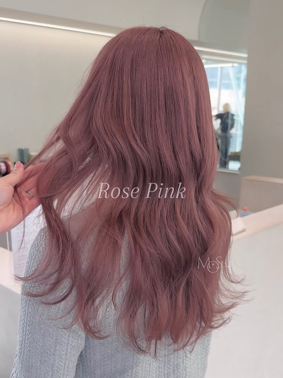 Photo by 모쉬 디자이너 냔 | 강남미용실 블랙빼기 브라운염색 백금발 in 강남 (Gangnam). May be an image of 1 person, braids, long hair and text that says 'RosePink Rose Pink MS'.