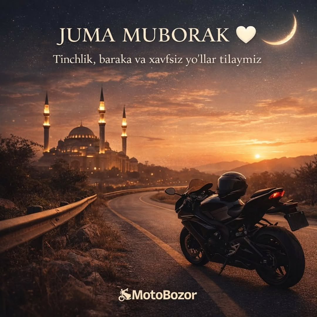 motobozor_uz 게시물 이미지: Juma Muborak 🤲🏻

Bugun qalblar tinchlik...