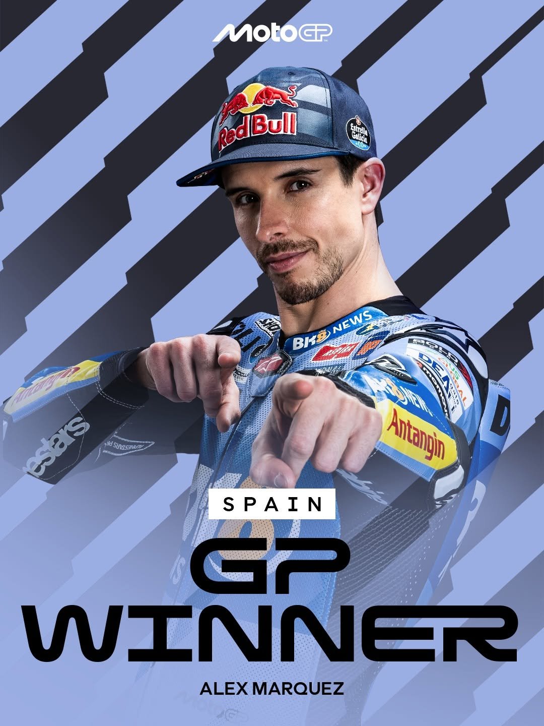 Photo by MotoGP™ in CIRCUITO DE JEREZ (oficial) with @gresiniracing, and @alexmarquez73. May be an image of racing vehicles, poster, helmet, card and text.