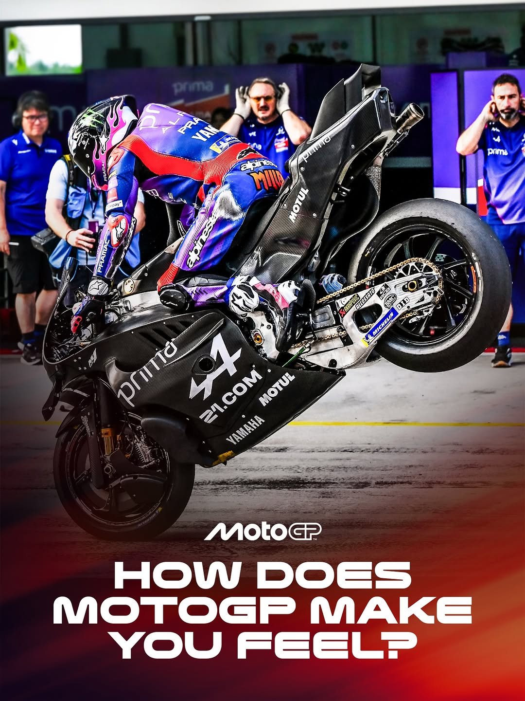 Photo by MotoGP™ on February 16, 2026. May be an image of racing vehicles, motorcycle, helmet and text.