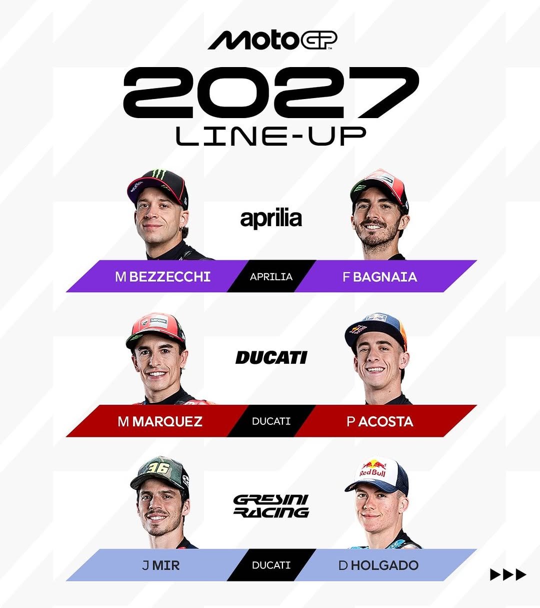 motogp 게시물 이미지: The #MotoGP2027 grid is taking shape 👀

#MotoGP
