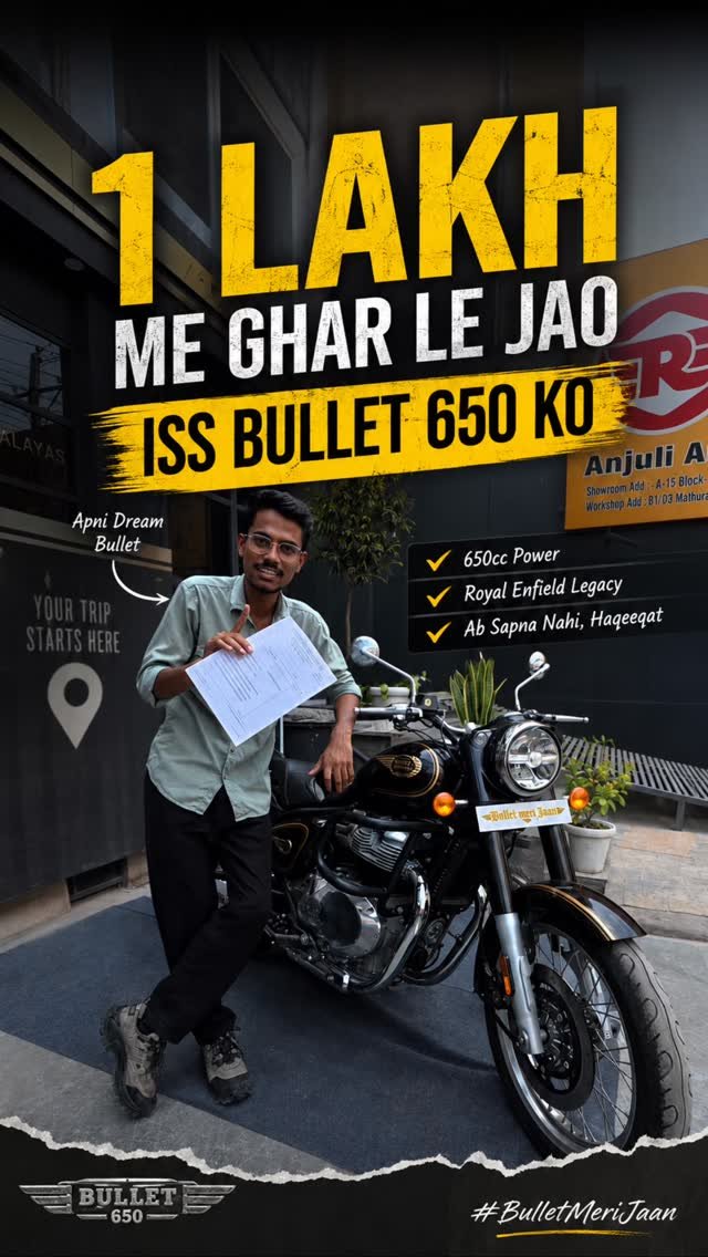 motoring_daily 게시물 이미지: Royal Enfield Bulleti 650 Emi pe leni hai? Mil...