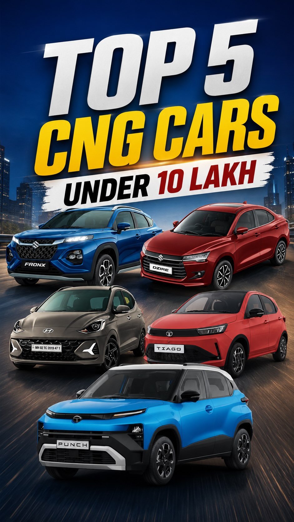 motoring_daily 게시물 이미지: 5 CNG Cars You can buy under 10 lakh rupees