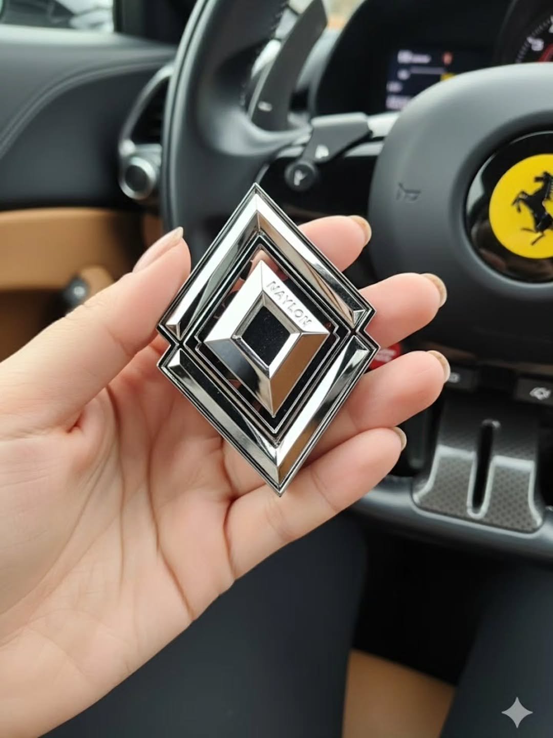 Photo shared by [남자들의 자동차 - 남차카페] on November 14, 2025 tagging @maylongallery. May be an image of belt buckle, paper weight, cigarette case, picture frame and text.