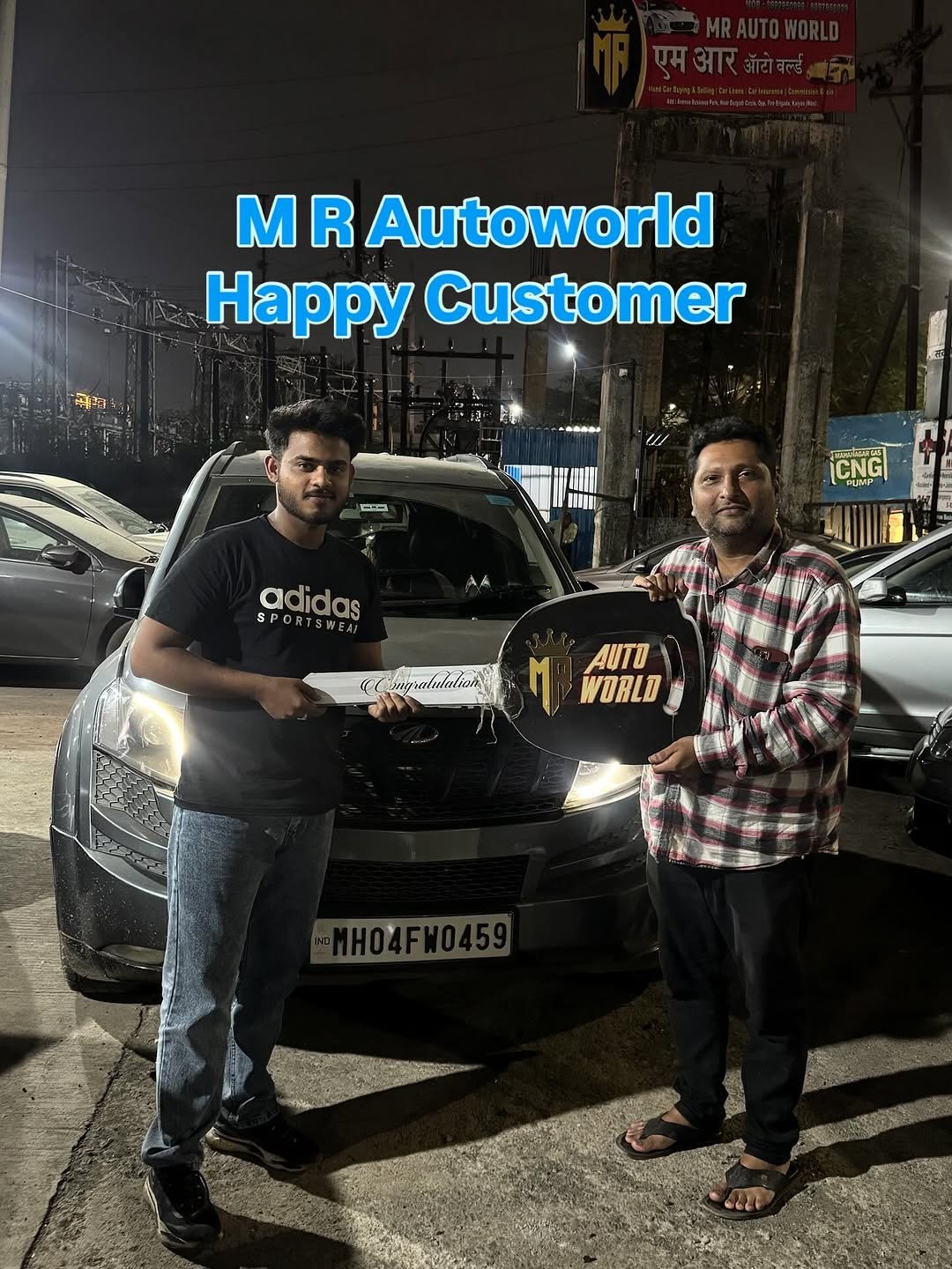 Photo by Fayyaz Memon on November 06, 2025. May be an image of ‎standing, jeep, sedan and ‎text that says '‎M R Autoworld Happy Customer דנב CNG ต 더고 SPORTSWEAL SP adidas DR M MWORLD AUTO WOALD‎'‎‎.
